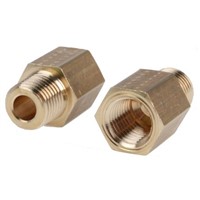 Legris LF3000 250 bar Brass Pneumatic Straight Threaded Adapter, R 1/4 Male To NPT 1/4 Female