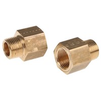 Legris LF3000 250 bar Brass Pneumatic Straight Threaded Adapter, R 3/8 Male To NPT 3/8 Female