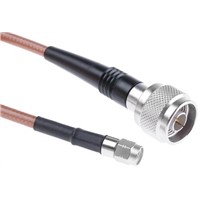 Radiall Male N to Male SMA RG142 Coaxial Cable, 50