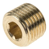 Legris Brass 1/4 in BSPT Male Straight Plug Threaded Fitting