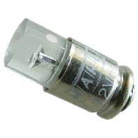 LED Reflector Bulb, Midget Groove, Blue, Single Chip, 5 mm Lamp, 4.8mm dia., 24 V dc