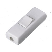 In-line cord switch white 250VAC/2A