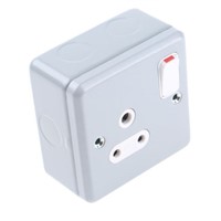 MK Electric Grey 1 Gang Plug Socket, 2 Poles, 5A, BS 546
