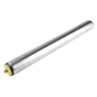 Interroll Stainless Steel Round Spring Loaded Conveyor Roller 50mm x 450mm