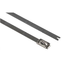 HellermannTyton, MBT8S Series Metallic 316 Stainless Steel Roller Ball Cable Tie, 201mm x 4.6 mm