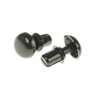 4.5mm Black Plain Nylon Snap Rivet, 2.6mm diameter, 1  2 mm Thickness