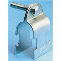 2 piece steel pipe clamp,21.4-25.4mm dia