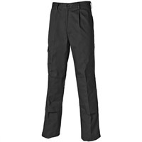 Dickies Super Work Black Men's Cotton, Polyester Trousers Waist Size 36in