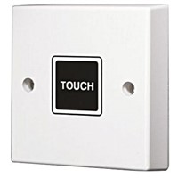 White Surface Mount Touch Control Light Switch White Screwed Satin, 1 Gang BS Standard, 230 V ac 86mm Not Illuminated