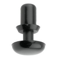 6.1mm Black Plain Nylon Snap Rivet, 3mm diameter, 2  3 mm Thickness