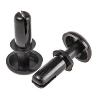 7.1mm Black Plain Nylon Snap Rivet, 3mm diameter, 4  5 mm Thickness