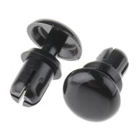 6.1mm Black Plain Nylon Snap Rivet, 3.5mm diameter, 2.1  3 mm Thickness