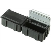 Licefa Grey ABS Compartment Box, 21mm x 42mm x 29mm