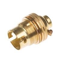 BC cap brass unswitched lampholder,1/2in