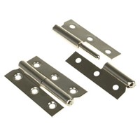 Pinet Nickel Plated Steel Concealed Hinge Screw, 50mm x 30mm x 1.2mm