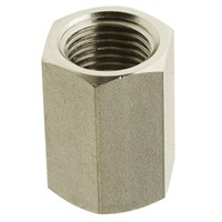 Legris Stainless Steel Hexagon Straight Coupler 1/4in G(P) Female x 1/4in G(P) Female