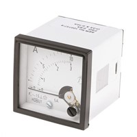 HOBUT D48SD Analogue Panel Ammeter FSD 0/5A Dual Scale 0/10A &amp;amp; 0/3A AC, 48mm x 48mm Moving Iron