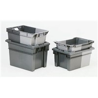 Schoeller Allibert 50L Grey PE Large Storage Box, 300mm x 400mm x 600mm