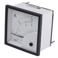 HOBUT D72SD Analogue Panel Ammeter FSD 0/5A Dual Scale 0/10A &amp;amp; 0/3A AC, 72mm x 72mm Moving Iron