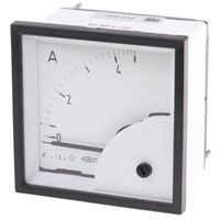 HOBUT D72SD Analogue Panel Ammeter 0/5A Direct Connected AC, 72mm x 72mm Moving Iron