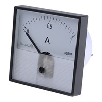 HOBUT PD72MC Analogue Panel Ammeter 0/1A Direct Connected DC DC, 72mm x 72mm Moving Coil