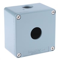 Schneider Electric Blue Metal Harmony XAP Push Button Enclosure - 1 Hole 22mm Diameter