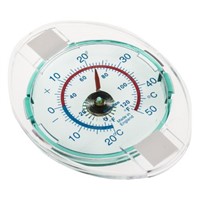 Digital Thermometer, Centigrade, Fahrenheit Scale, -20  +50 C, 65mm dia. Window Mount