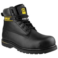 CAT Holton Black Steel Toe Cap Men Safety Boots, UK 9, EU 43