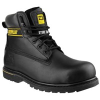 CAT Holton Black Steel Toe Cap Men Safety Boots, UK 7, EU 41