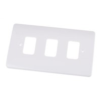 MK Electric White 3 Gang Face Plate Plastic Faceplate