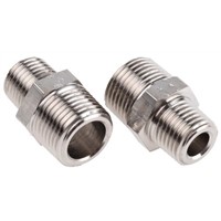 Legris LF3000 20 bar Brass Pneumatic Straight Threaded Adapter, R 1/4 Male To R 3/8 Male