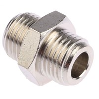 Legris LF3000 60 bar Brass Pneumatic Straight Threaded Adapter, G 1/4 Male To G 1/4 Male