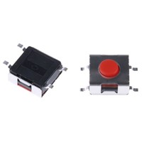 Red Button Tactile Switch 50 mA @ 12 V dc