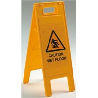 JSP HBD110-500-200 1 x Wet Floor Folding Sign (English), Black/Yellow PP