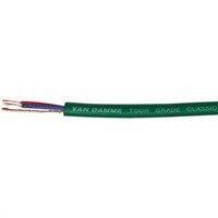 Van Damme 100m Screened Green Microphone Cable, 250 V, 6.35mm od , 0.22 mm2 CSA