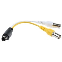 150mm AV Cable 4-Pin Male Mini-DIN to Female BNC x 2 Female x 2 BNC