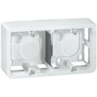 Legrand Mosaic White Plastic Back Box, NF, IP20, Surface Mount, 3 Gangs