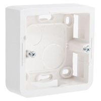 Legrand Mosaic White Plastic Back Box, NF, IP20, Surface Mount, 1 Gangs