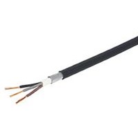Prysmian 2 Core Black Armoured Cable With Polyvinyl Chloride PVC Sheath , SWA Galvanised Steel Wire, 38 A, 100m
