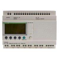 Schneider Electric Zelio Logic Module, 24 V dc Relay, 16 x Input, 10 x OutputWith Display