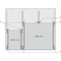 Schroff Mounting Kit for use with 19 in Chassis, 3 U &amp;amp; 6 U Connector 35.6mm, 1 Pack