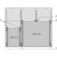 Schroff Mounting Kit for use with 19 in Chassis, 3 U &amp;amp; 6 U Connector 80mm, 1 Pack