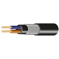 Prysmian 4 Core Black Armoured Cable With Low Smoke Zero Halogen (LSZH) Sheath , SWA Galvanised Steel Wire, 99 A, 50m