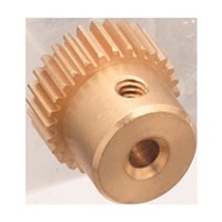 Kyouiku Gear Mfg Brass 15 Teeth Spur Gear, 4.5mm Pitch Diam. , 5.5mm Hub Diam. , 2mm Bore Diam.