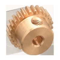 Kyouiku Gear Mfg Brass 20 Teeth Spur Gear, 10mm Pitch Diam. , 8.2mm Hub Diam. , 3mm Bore Diam.