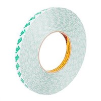 3M 9087 White Double Sided Plastic Tape, 12mm x 50m