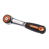 Bahco 1/4 in Socket Wrench, Square Drive With Ratchet Handle