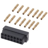 Datamate Connector Kit Containing 14 way DIL Female Shell, Crimps