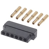 Datamate Connector Kit Containing 6 way SIL Female Shell, Crimps