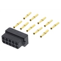 Datamate Connector Kit Containing 10 way DIL Female Shell, Crimps